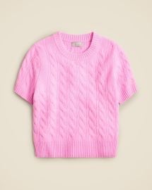 JCrew Cashmere Cable-knit T-shirt For Women at J. Crew