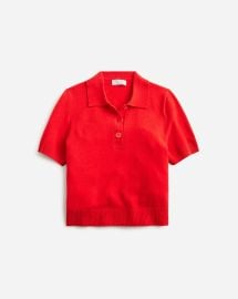 JCrew Cashmere Cropped Sweater-polo For Women at J. Crew