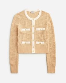 JCrew Cashmere Pointelle Cardigan Sweater For Women at J. Crew