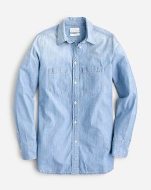 JCrew Classic-fit Chambray Shirt For Women at J. Crew