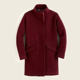 JCrew Cocoon Coat In Italian Stadium-cloth Wool For Women at J. Crew