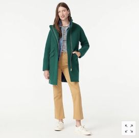 JCrew Cocoon Coat In Italian Stadium-cloth Wool With Thinsulate For Women at J. Crew