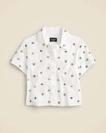 JCrew Collection Gamine Jewel Shirt For Women at J. Crew