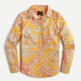 JCrew Collection Slim Perfect Shirt In Ratti Paisley For Women at J. Crew