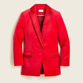 JCrew Collection Willa Blazer In Tipped Stretch Velvet For Women at J. Crew