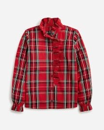 JCrew Cottage Top In Plaid Cotton Poplin For Women at J. Crew