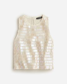 JCrew Crochet Sequin Tank Top For Women at J. Crew