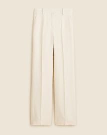 JCrew Cuffed Wide-leg Trouser In Luster Canvas For Women at J. Crew