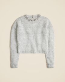 JCrew Embellished Pullover Sweater For Women at J. Crew