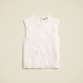 JCrew Featherweight Cashmere-blend Cropped Sweater Shell For Women at J. Crew