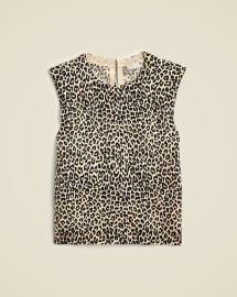 JCrew Featherweight Cashmere-blend Sweater Shell In Leopard Print For Women at J. Crew