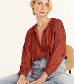 JCrew Featherweight Satin Tie-neck Top For Women at J. Crew