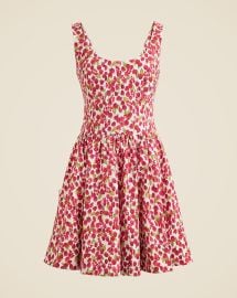 JCrew Fit-and-flare Mini Dress In Raspberry Print For Women at J. Crew