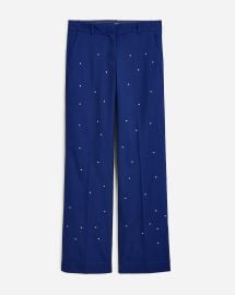 JCrew Full-length Sydney Wide-leg Chino Pant With Rhinestones For Women at J. Crew