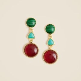 JCrew Geometric Stone Drop Earrings For Women at J. Crew