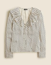 JCrew Goldie Top In Chain-print Satin For Women at J. Crew