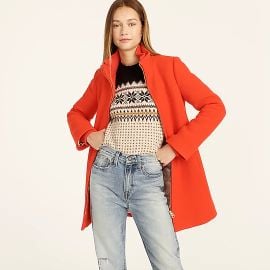 JCrew Lodge Coat In Italian Stadium-cloth Wool For Women at J. Crew