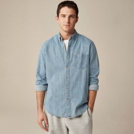 JCrew Midweight Denim Workshirt For Men at J. Crew