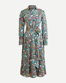 JCrew Pleated Midi Dress In Grazing Goats Print For Women at J. Crew