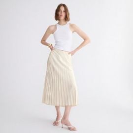 JCrew Pleated Pull-on Midi Skirt For Women at J. Crew