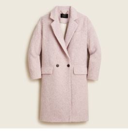 JCrew Relaxed Topcoat In Italian Brushed Wool Blend For Women at J. Crew