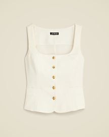 JCrew Scoopneck Vest In Drapey Crepe For Women at J. Crew