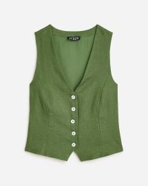 JCrew Slim-fit Linen Vest For Women at J. Crew