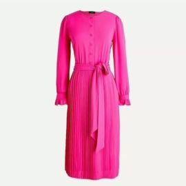 JCrew Tie-front Pleated Dress For Women at J. Crew