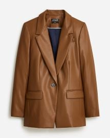 JCrew Willa Blazer In Faux Leather For Women at J. Crew