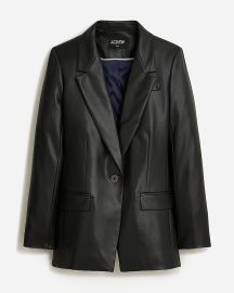 JCrew Willa Blazer In Faux Leather For Women at J. Crew