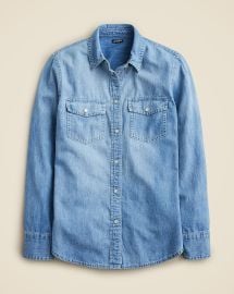 JCrew Wren Slim Western Chambray Shirt In Callie Wash For Women at J. Crew