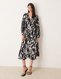 JDY Tall wrap midi dress in abstract print | ASOS at ASOS