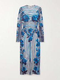 JEAN PAUL GAULTIER Printed stretch-jersey midi dress NET-A-PORTER at Net a Porter