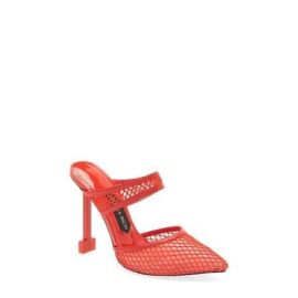 JESSICA RICH Ysabelle Fishnet Pointed Toe Pump Red Womens Size 8 eBay at eBay