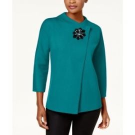 JM Collection Asymmetrical Embellished Cardigan at Macys