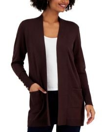 JM Collection Petite Open-Front Button-Cuff Cardigan Created for Macys - Macys at Macys