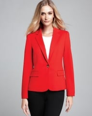 JNYWorks A Style System by Jones New York Collection Meredith Ponte Blazer in red at Bloomingdales