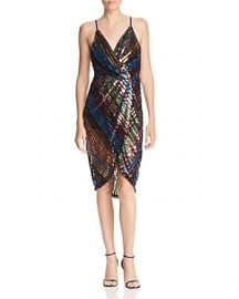 JOA STRIPED SEQUINED DRESS at Bloomingdales