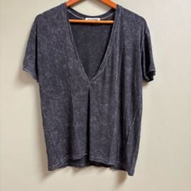 JOAH BROWN Womens V Neck One Size Deep Plunge Graphite Grunge Gothic Rock USA eBay at eBay