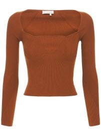 JOCELYNE CROPPED VISCOSE BLEND KNIT TOP at Luisaviaroma