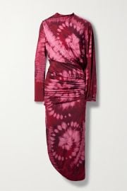 JOHANNA ORTIZ Sunny Disposition convertible draped tie-dyed stretch-jersey midi dress NET-A-PORTER at Net a Porter