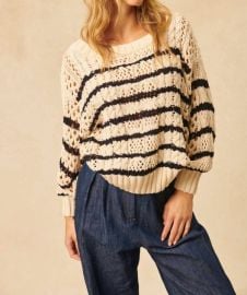 JOHN JENN Wes Sweater In Navyivory ShopSimon at Shop Simon