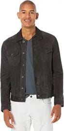 JOHN VARVATOS Men39s Brandon Unlined Trucker JacketShank CLOS Licorice 52 at Mens Clothing store at Amazon