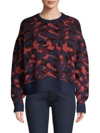 JOIE - BRYCEN CAMO WOOL SWEATER at Saks Fifth Avenue