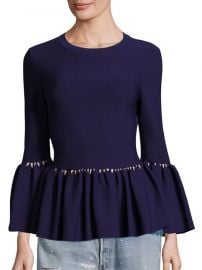 JONATHAN SIMKHAI - KNIT BELL SLEEVE PEPLUM TOP at Nordstrom Rack