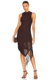 JONATHAN SIMKHAI Chelle Dress in Chocolate  Black  FWRD at Forward