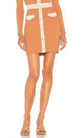 JONATHAN SIMKHAI Heather Compact Cut Out Mini Skirt in Camel Combo at Revolve