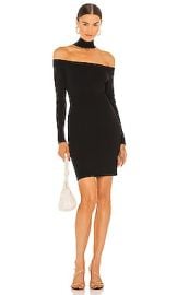 JONATHAN SIMKHAI Juliana Knit Basics Off Shoulder Dress in Black at Revolve