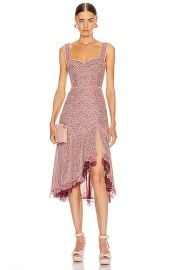 JONATHAN SIMKHAI Lace Open Slit Bustier Dress in Sienna   Antique Rose   FWRD at Forward