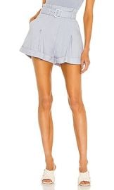 JONATHAN SIMKHAI Lillian Linen Shorts in Sky at Revolve